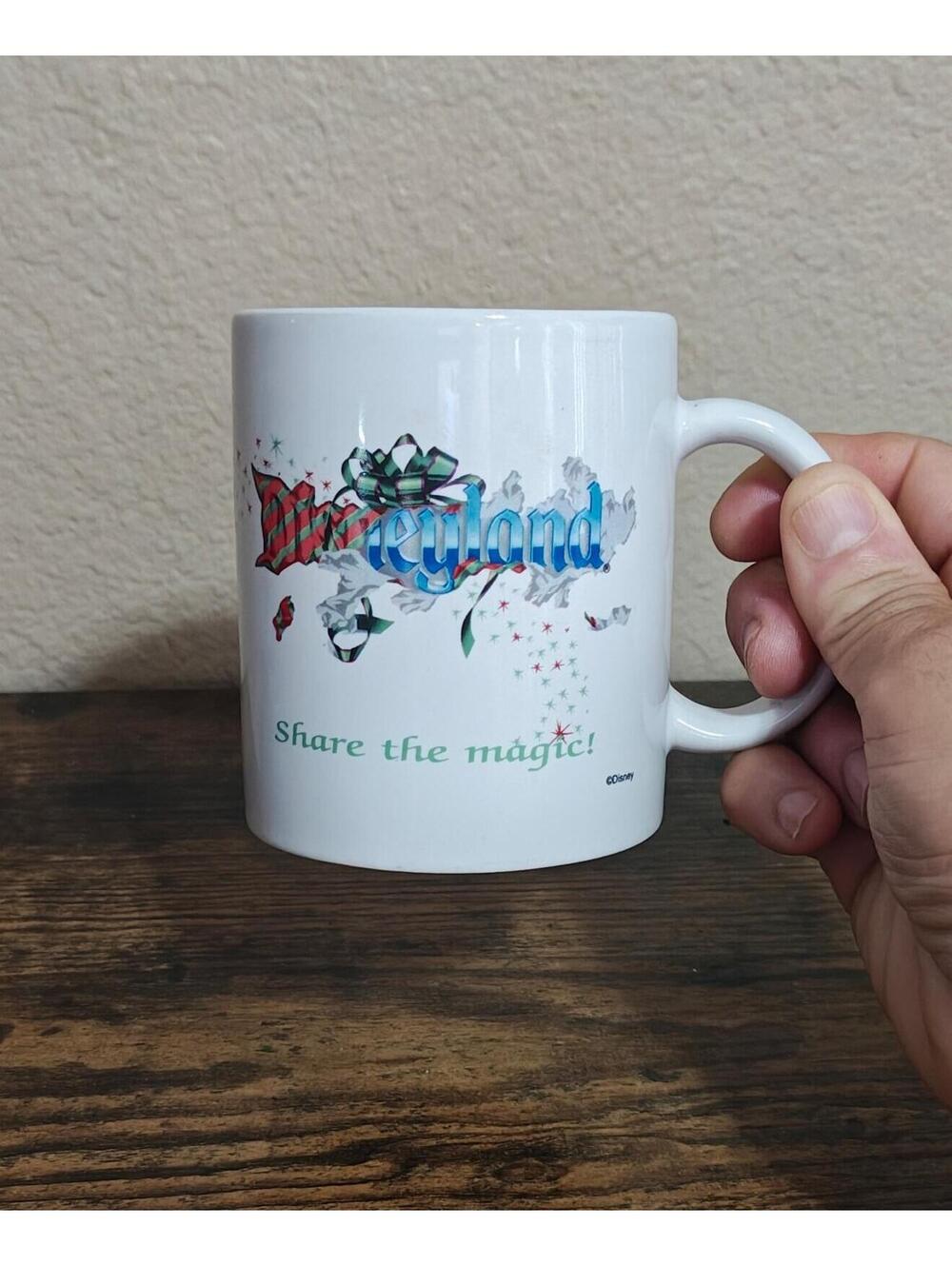 1997 Disneyland "Share The Magic" 11 oz White Ceramic Mug